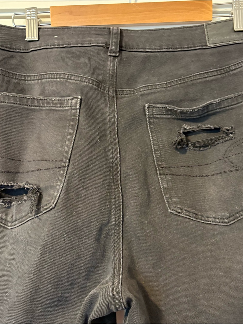 Black Distressed Ripped Jeans - Picture 5 of 7